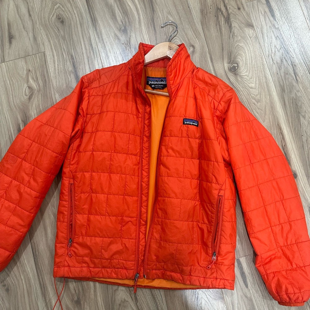 Patagonia Orange Puffer Jacket